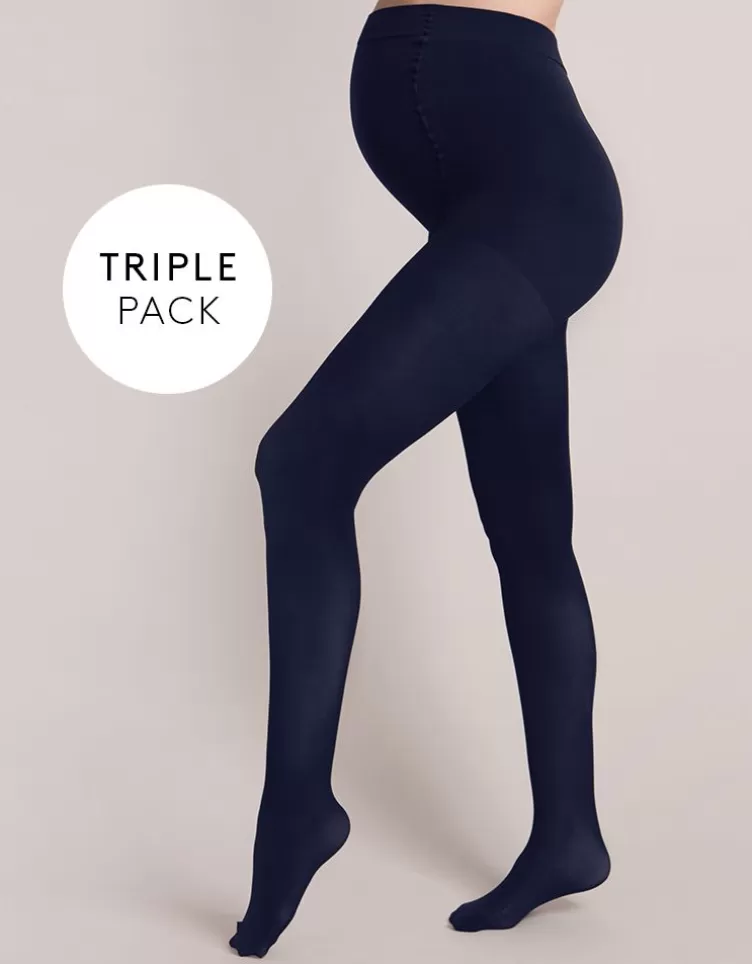 Seraphine Lingerie & Shapewear | Lingerie & Shapewear*100 Denier Navy Maternity Tights – 3 Pack |