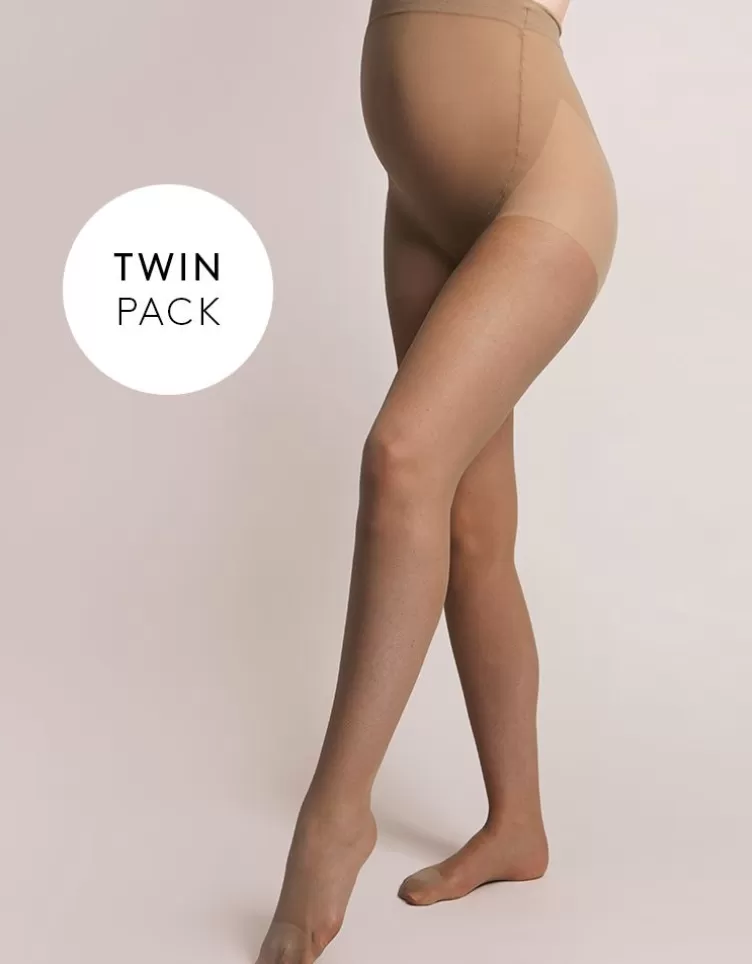 Seraphine Lingerie & Shapewear | Lingerie & Shapewear*20 Denier Mocha Maternity Tights – 2 Pack |