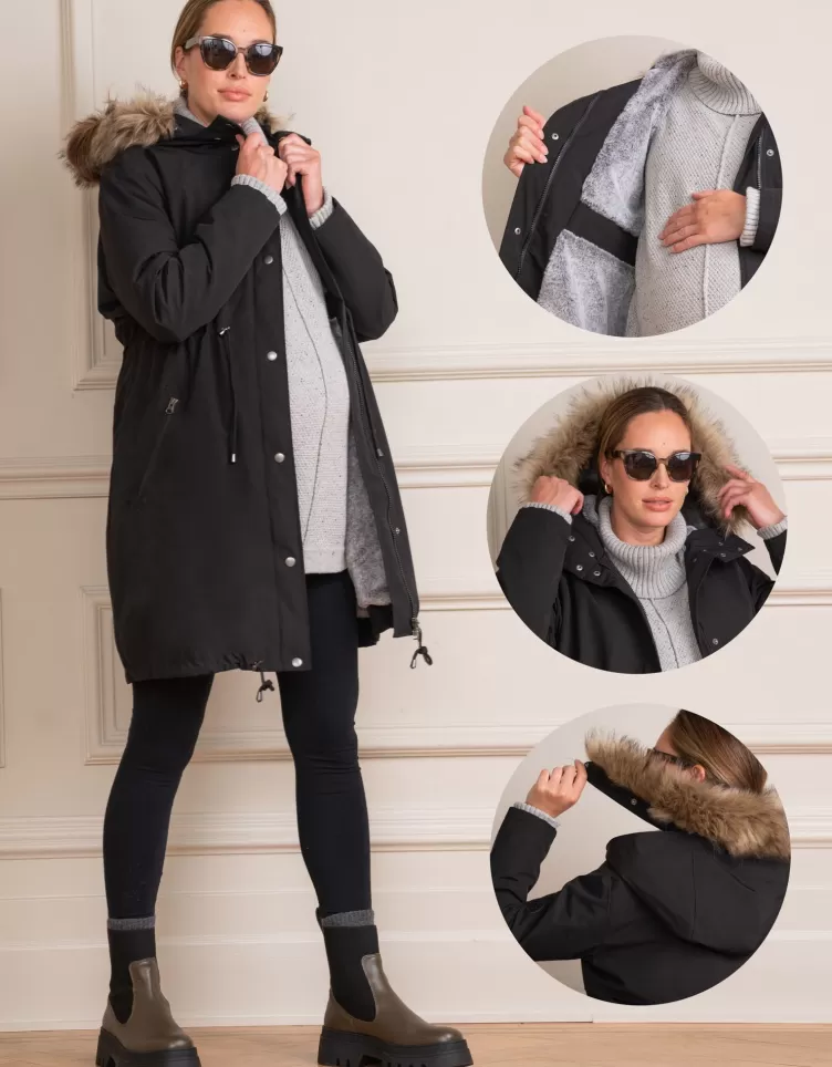 Seraphine CARIPOD™ | Coats & Babywearing*3 in 1 Winter Maternity Parka |