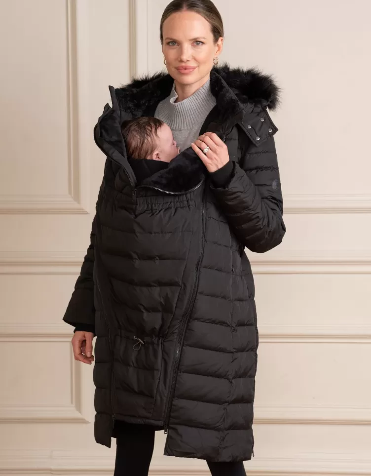 Seraphine Coats & Babywearing | Babywearing Clothing*Black 3 in 1 Down Maternity Coat |