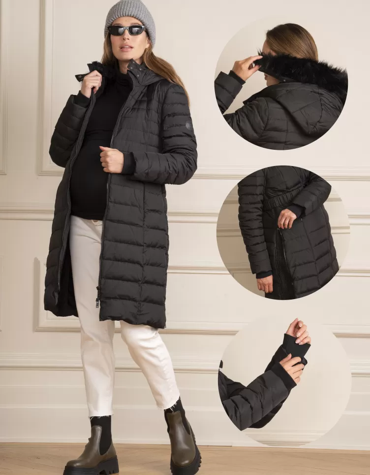 Seraphine Coats & Babywearing | Babywearing Clothing*Black 3 in 1 Down Maternity Coat |