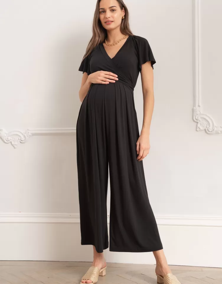 Seraphine All Nursing | Jumpsuit*Black Lenzing™ Ecovero™ Maternity & Nursing Jumpsuit |