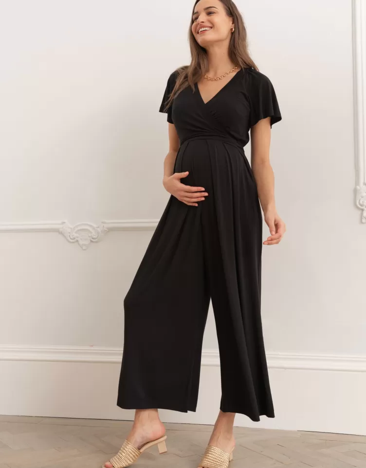 Seraphine All Nursing | Jumpsuit*Black Lenzing™ Ecovero™ Maternity & Nursing Jumpsuit |