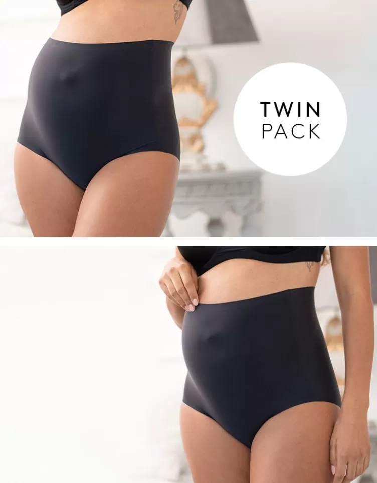 Seraphine All Nursing | Lingerie & Shapewear*Black No VPL Over Bump Maternity Briefs – Twin Pack |