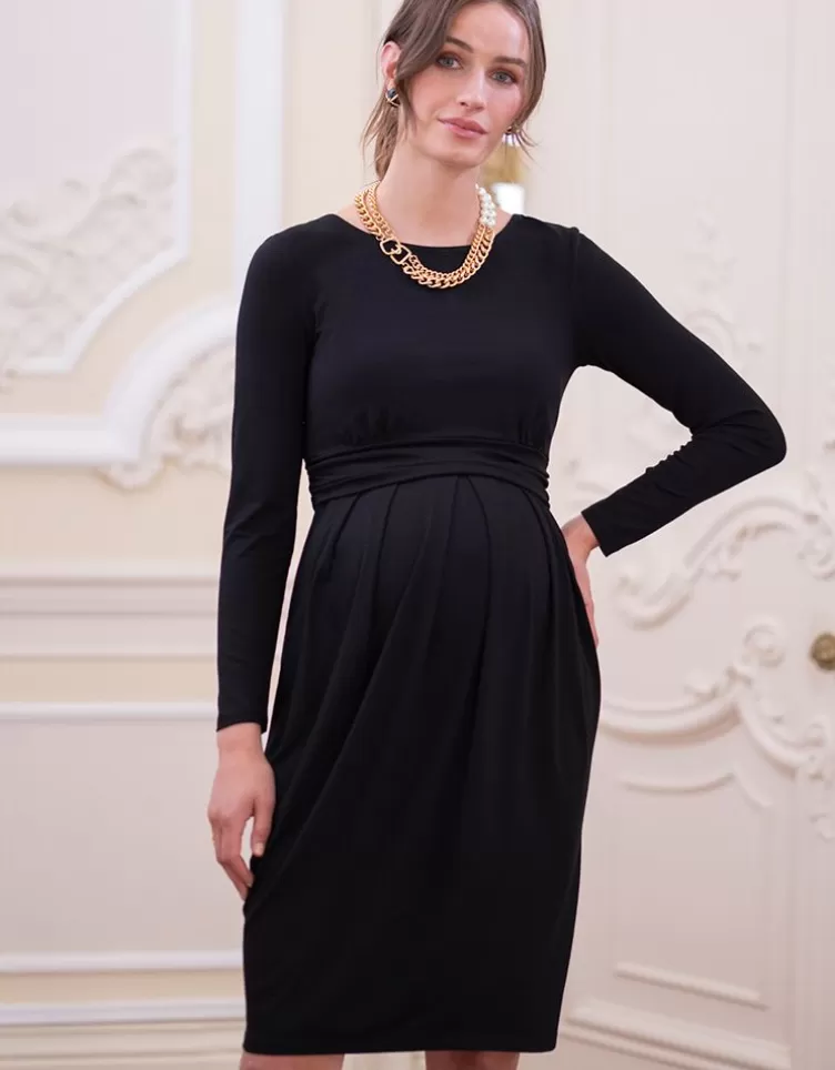 Seraphine All Nursing | Dresses*Black Stretch Jersey Maternity & Nursing Dress |