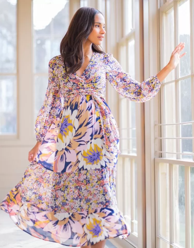 Seraphine All Nursing | Dresses*Boho Floral Maternity & Nursing Midi Dress |