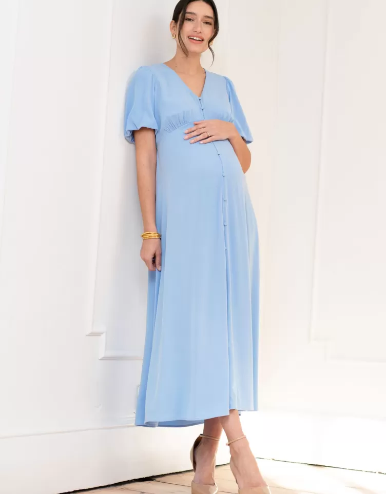 Seraphine Dresses*Button-through V Neck Dress |