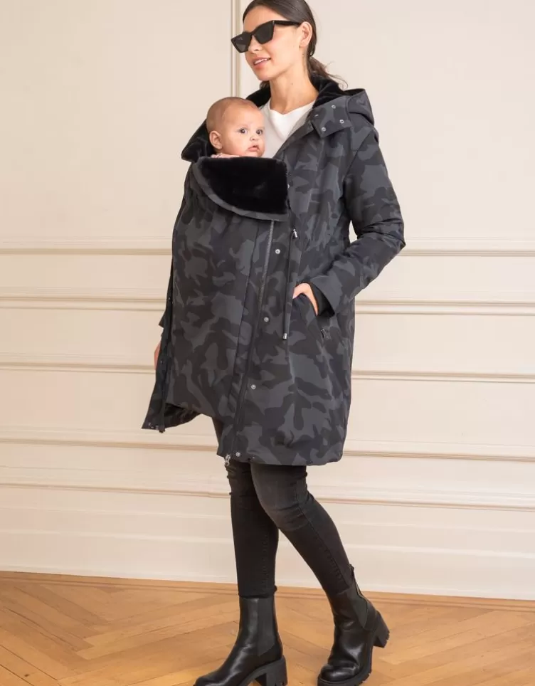 Seraphine Coats & Jackets*Camo 3 in 1 Maternity & Babywearing Parka |