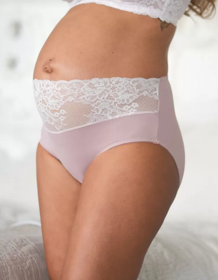 Seraphine All Nursing | Lingerie & Shapewear*Contrast Lace Mid Bump Maternity Briefs |