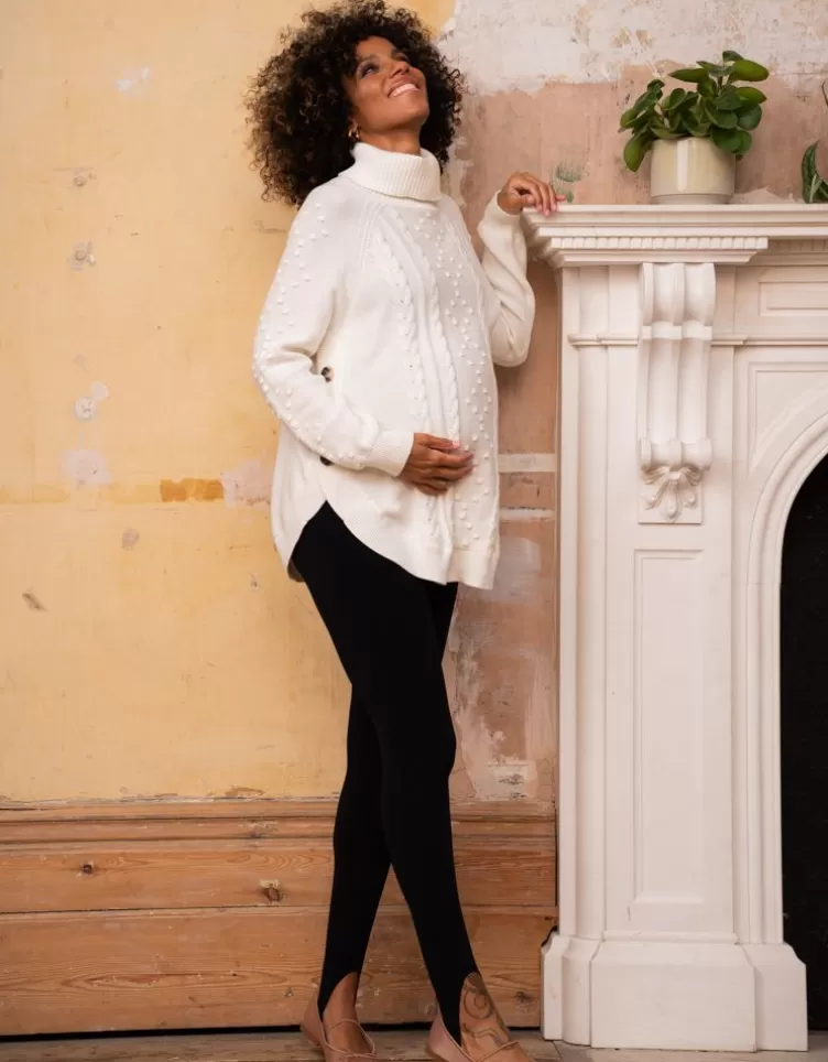 Seraphine All Nursing | Jumpers & Knitwear*Cream Cotton Cable Knit Maternity & Nursing Jumper |