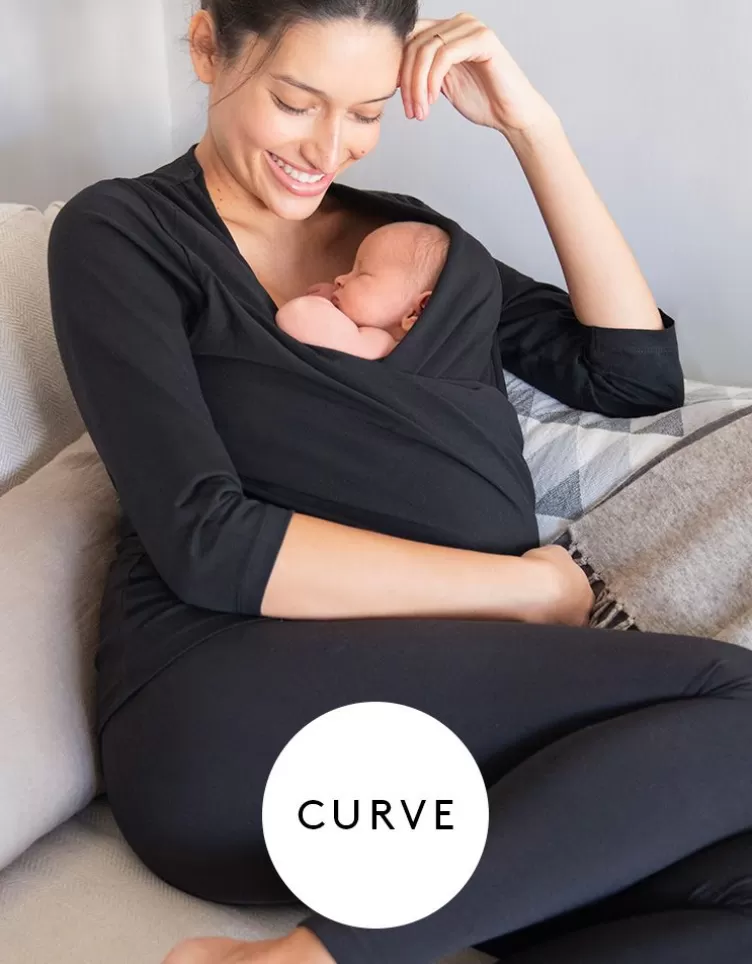 Seraphine Gifts For Baby | All Nursing*Curve Black Cotton Skin to Skin Top |