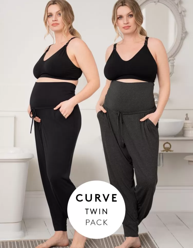 Seraphine Loungewear | Essentials + Bundle & Save*Curve Maternity Lounge Pants - Twin Pack |