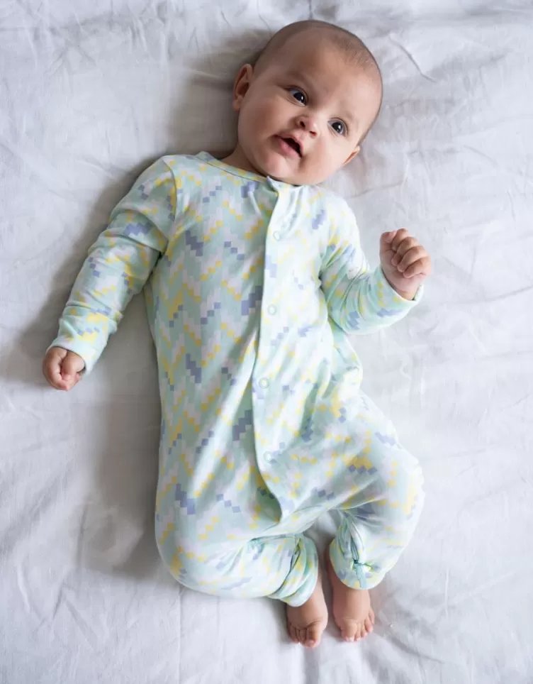 Seraphine CARIPOD™ | Gifts For Baby*Easy Zip Organic Cotton Sleepsuit – Mint |