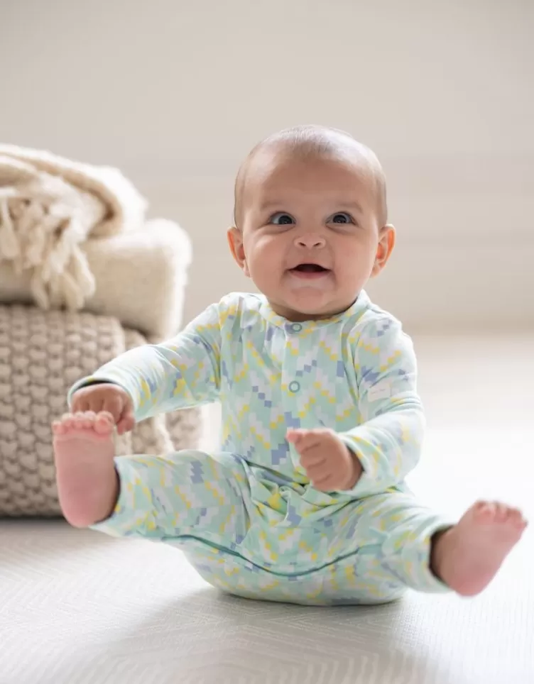 Seraphine CARIPOD™ | Gifts For Baby*Easy Zip Organic Cotton Sleepsuit – Mint |