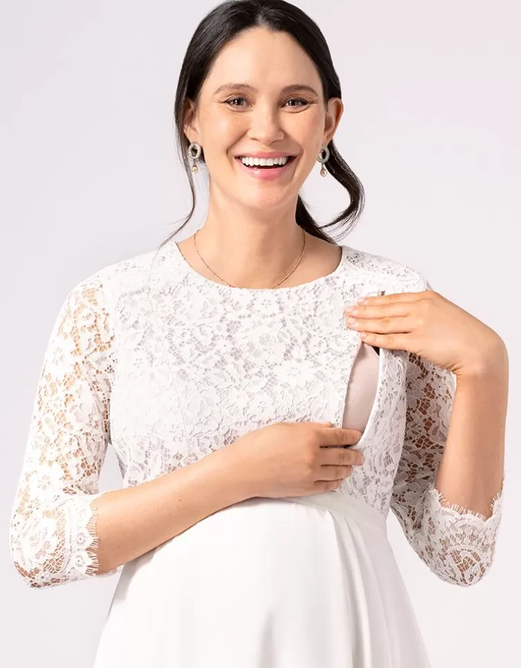 Seraphine All Nursing | Dresses*Ivory Lace Maternity & Nursing Wedding Dress |