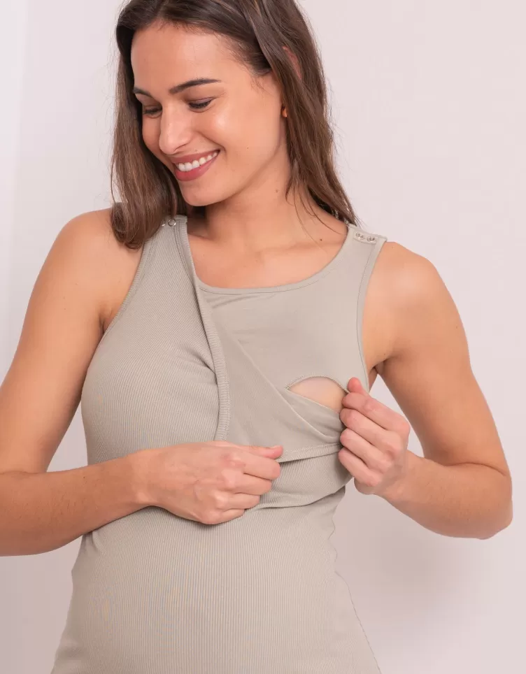 Seraphine All Nursing | Hoodies & Tops*Jersey Maternity-To-Nursing Tank With Built-In Bra |