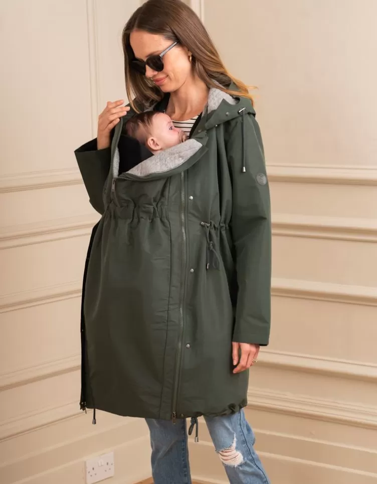 Seraphine Coats & Jackets*Khaki 4 in 1 Maternity & Babywearing Parka |