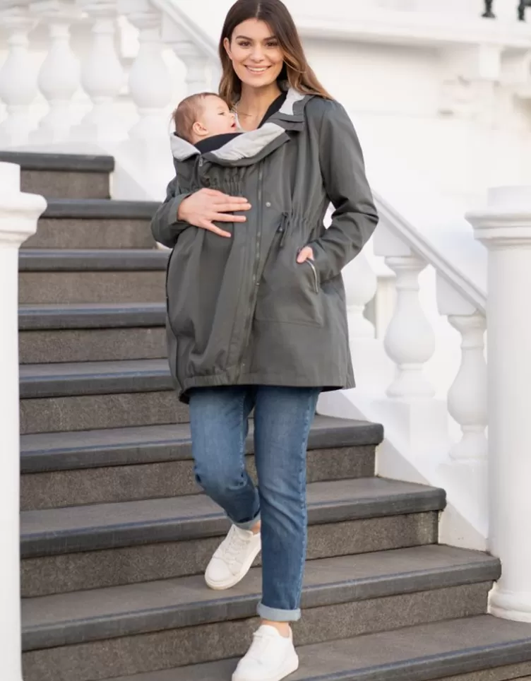 Seraphine Coats & Babywearing | Babywearing Clothing*Khaki Utility Style 4-in-1 Maternity & Babywearing Jacket |