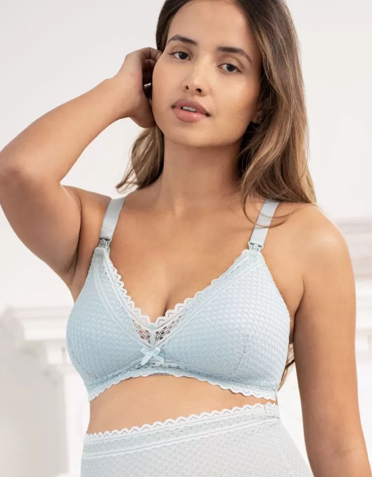 Seraphine All Nursing | Nursing Bras & Lingerie*Light Blue Lace Maternity & Nursing Bra |