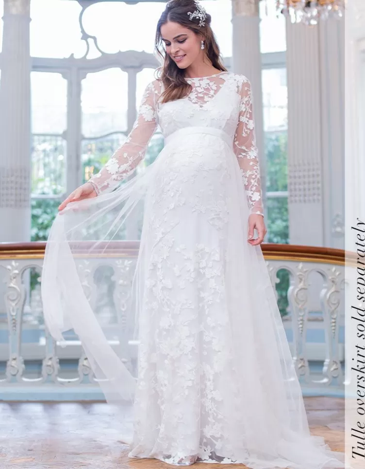 Seraphine Occasion Dresses | Dresses*Long Sleeve Lace Maternity Wedding Dress |