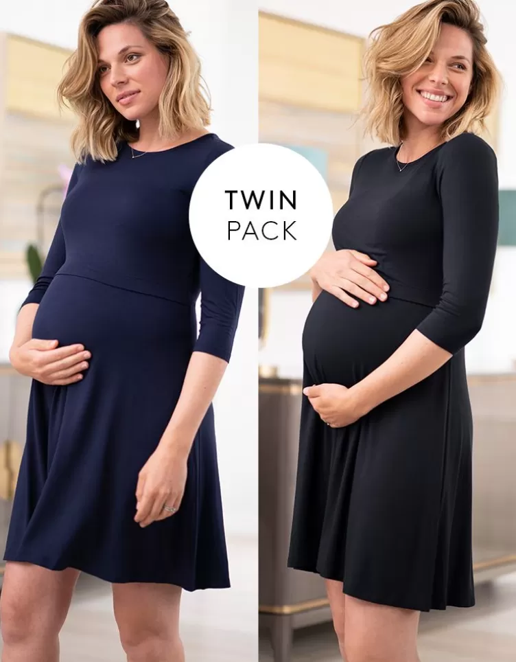 Seraphine All Nursing | Dresses*Maternity & Nursing Dresses – Twin Pack |