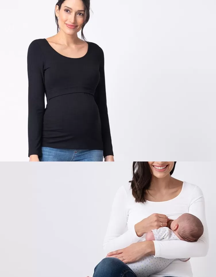 Seraphine All Nursing | Hoodies & Tops*Maternity & Nursing Tops – Black & White |