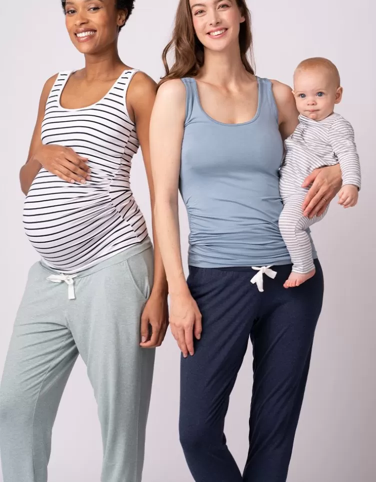 Seraphine All Nursing | Loungewear*Maternity Lounge Pants – Navy & Sage Twin Pack |