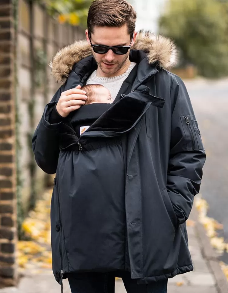 Seraphine Mens | Coats & Babywearing*Men's parka with baby pouch |