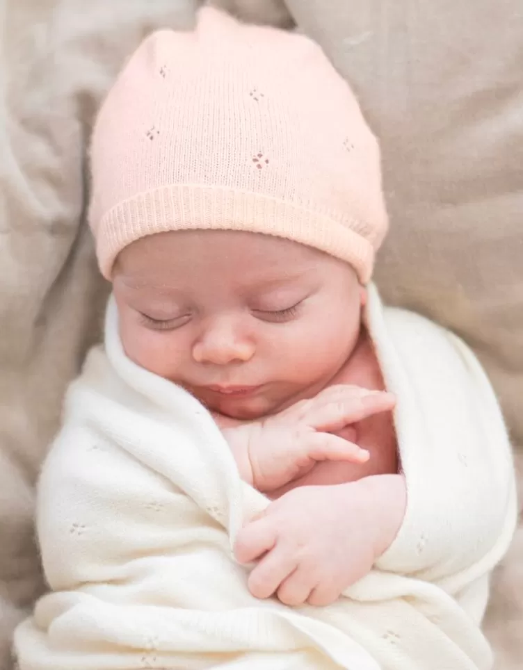 Seraphine CARIPOD™ | Gifts For Baby*Mini Cotton & Cashmere Pink Knitted Baby Hat |