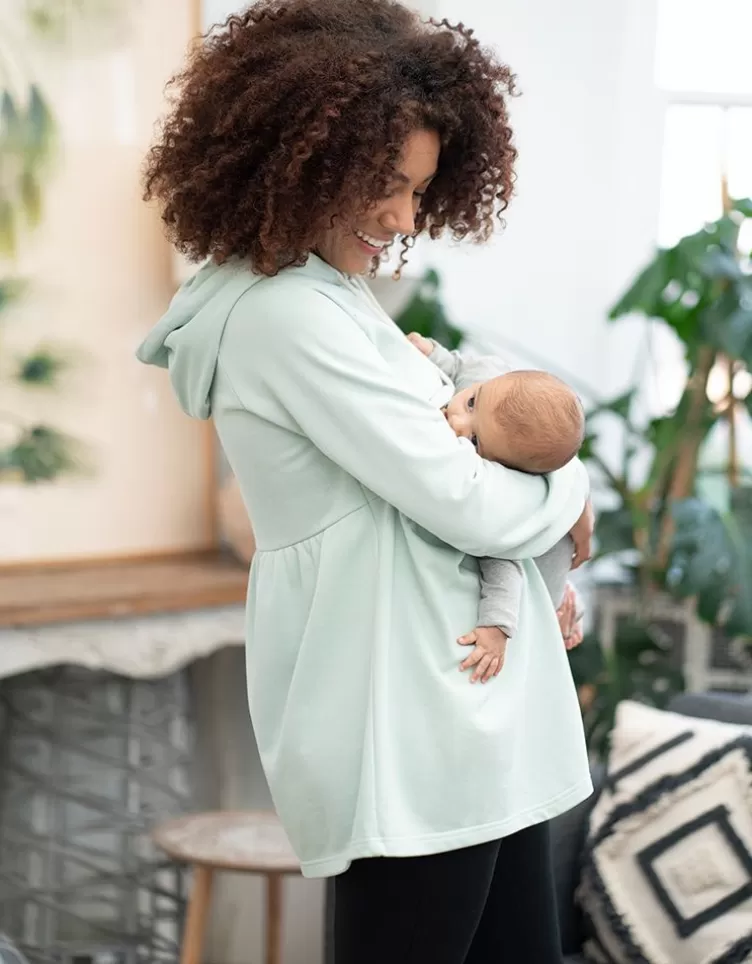 Seraphine All Nursing | Hoodies & Tops*Mint Green Maternity & Nursing Hoodie |