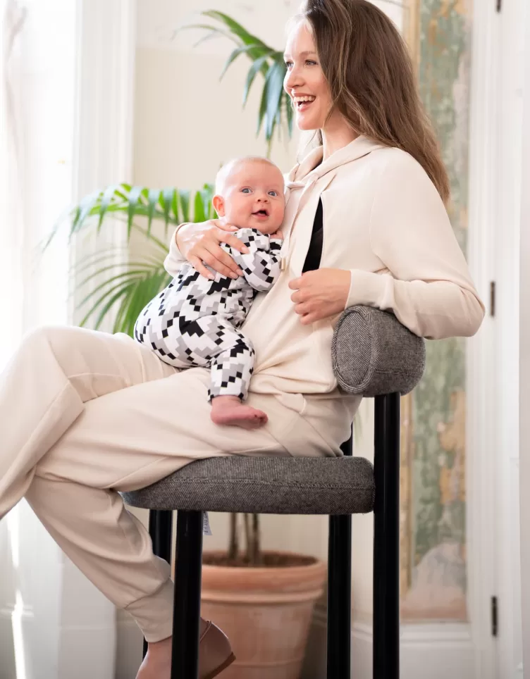 Seraphine CARIPOD™ | All Nursing*Modal Blend Cream Maternity & Nursing Hoodie |