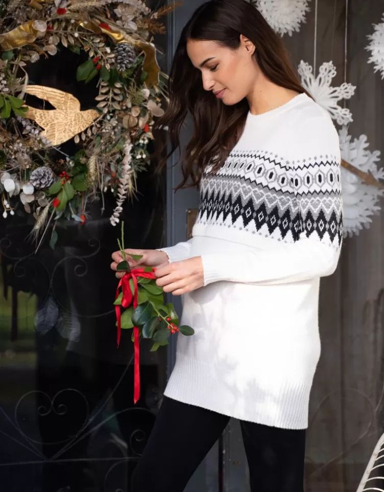 Seraphine All Nursing | Jumpers & Knitwear*Monochrome Fair Isle Maternity & Nursing Jumper |