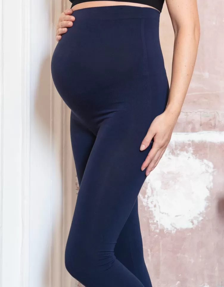 Seraphine Loungewear | Leggings & Tights*Navy Blue Bamboo Maternity Leggings |