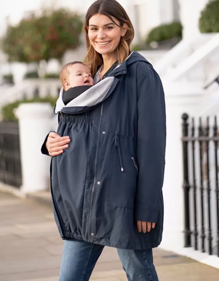 Seraphine Coats & Babywearing | Babywearing Clothing*Navy Utility Style 4-in-1 Maternity & Babywearing Jacket |