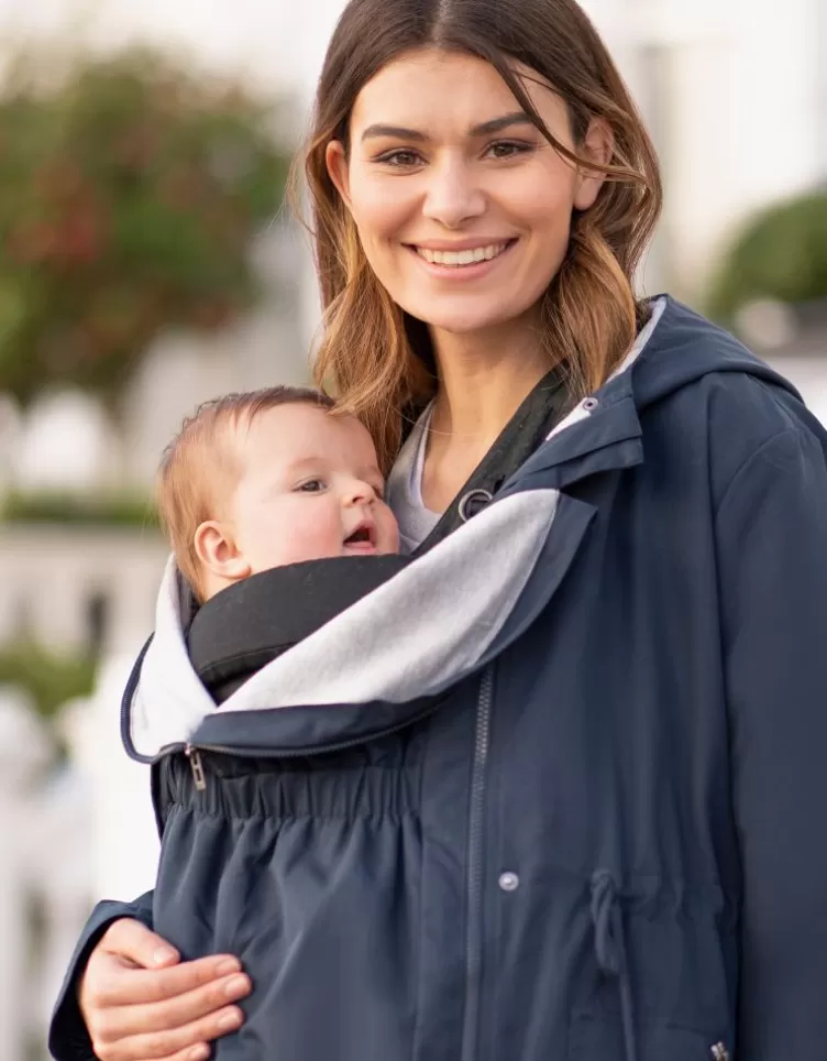 Seraphine Coats & Babywearing | Babywearing Clothing*Navy Utility Style 4-in-1 Maternity & Babywearing Jacket |