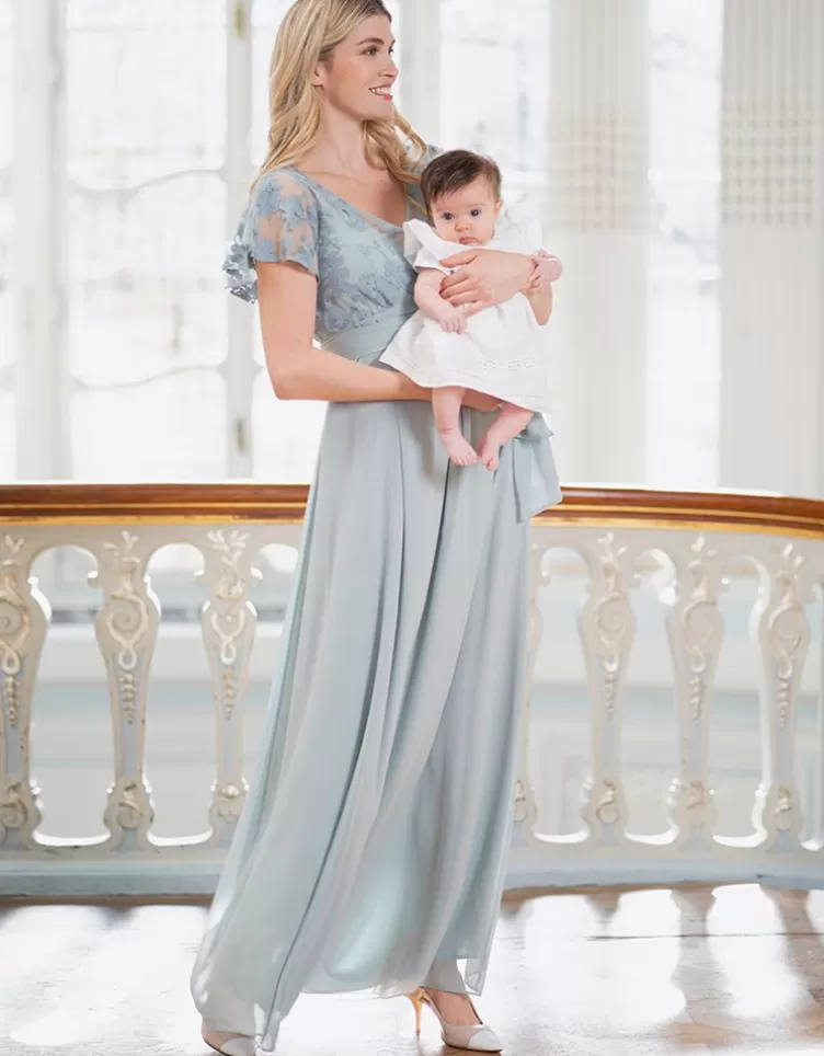 Seraphine All Nursing | Dresses*Sage Green Lace & Silk Chiffon Maxi Maternity & Nursing Occasion Dress |