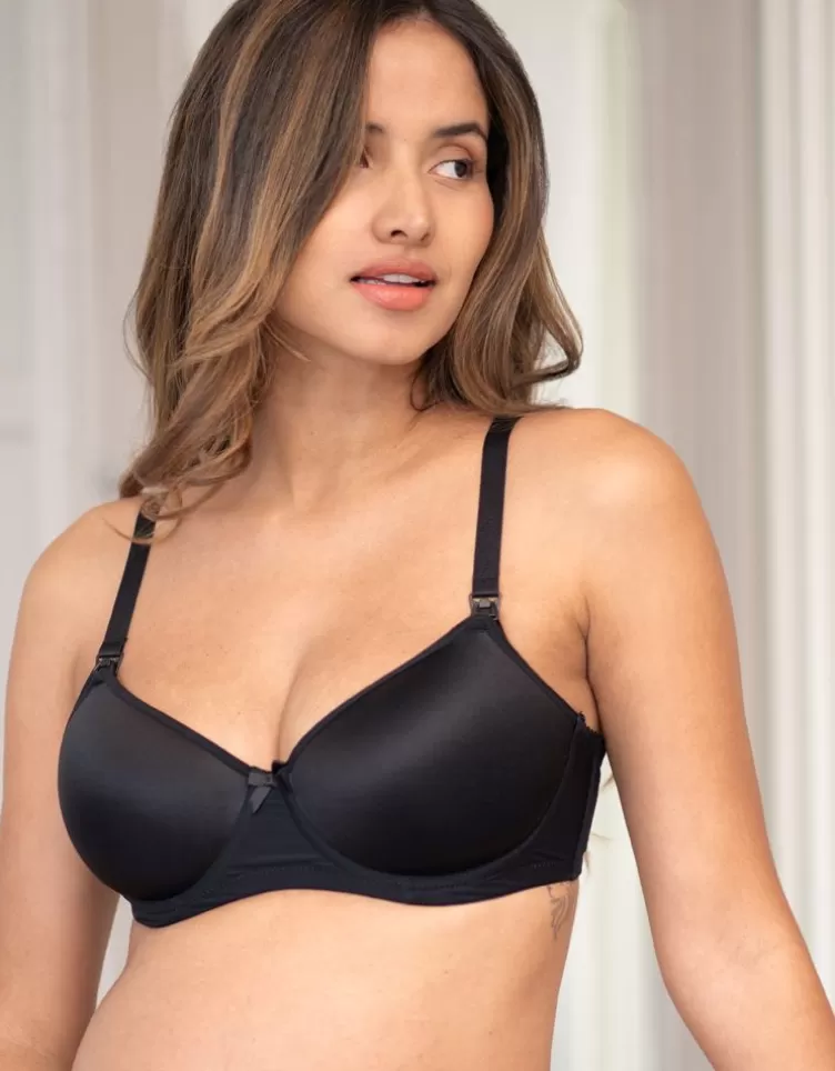 Seraphine All Nursing | Nursing Bras & Lingerie* Black T-Shirt Maternity & Nursing Bra