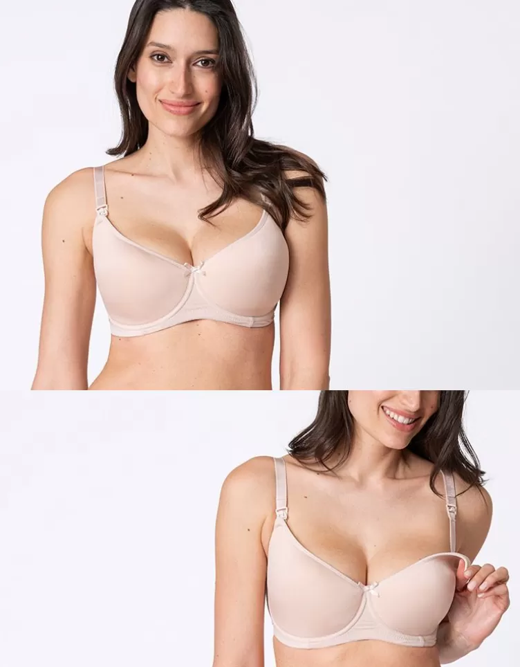 Seraphine All Nursing | Nursing Bras & Lingerie* Nude T-Shirt Maternity & Nursing Bra |