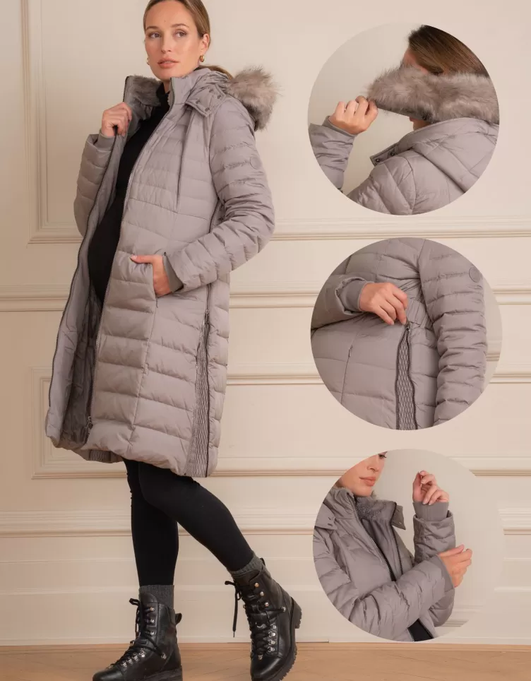 Seraphine Coats & Babywearing | Babywearing Clothing*Slate 3 in 1 Down Maternity Coat |