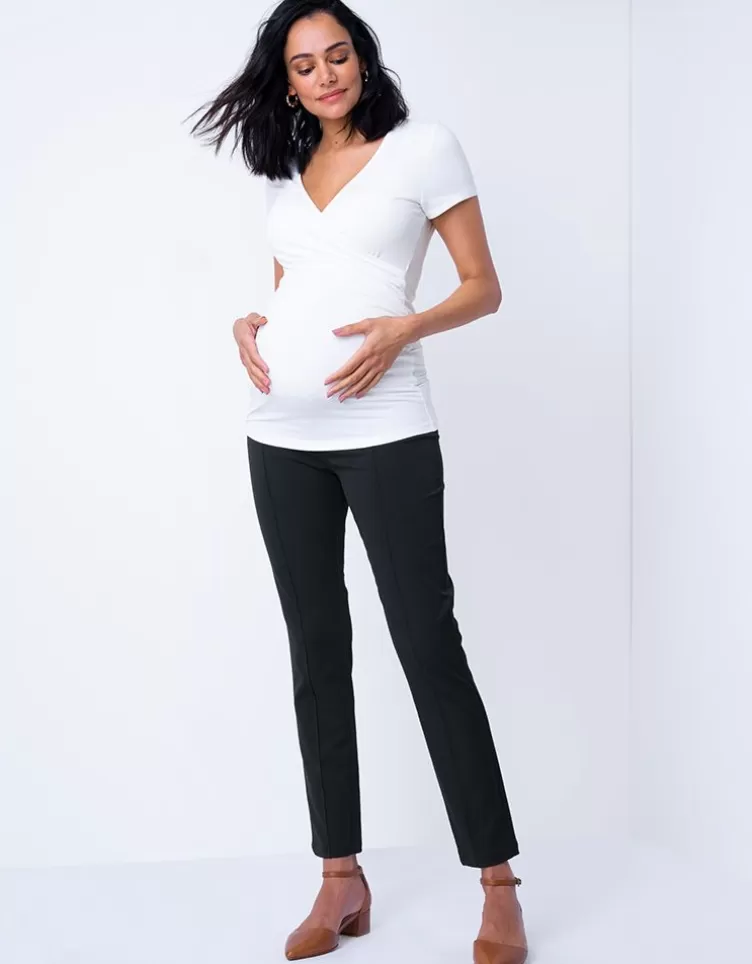 Seraphine Trousers & Skirts*Slim Black Maternity Trousers – Over Bump |