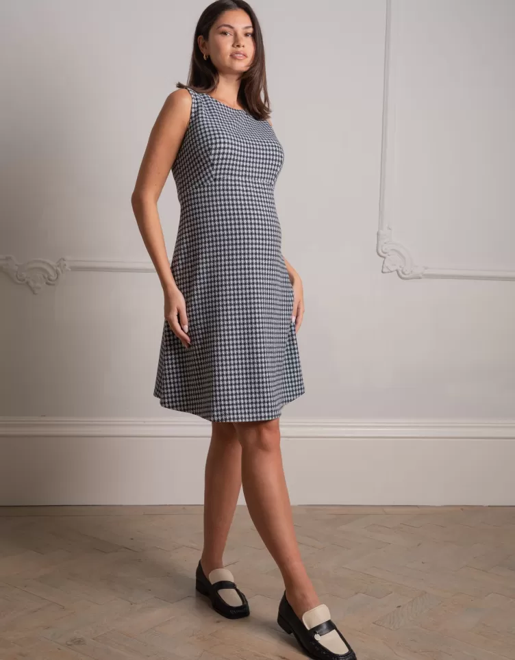 Seraphine Dresses*Stretch Tweed Maternity Pinafore Dress |