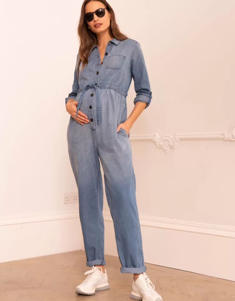 Seraphine Jumpsuit*Tencel Denim Maternity Jumpsuit |