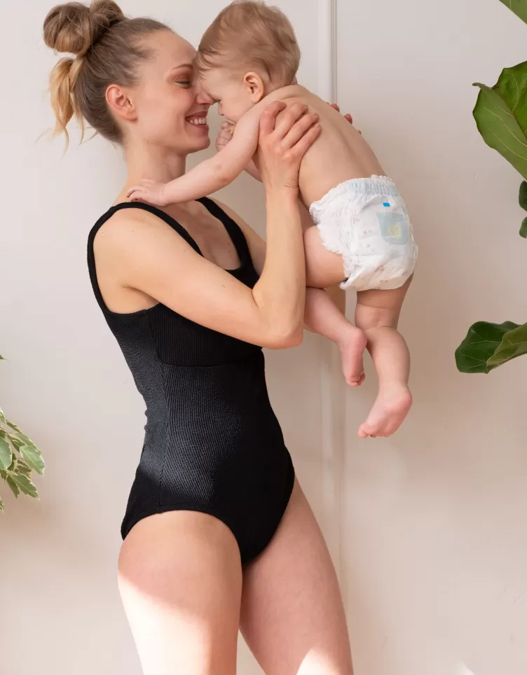 Seraphine Beach & Swimwear*Textured Post-Maternity Compression Swimsuit |