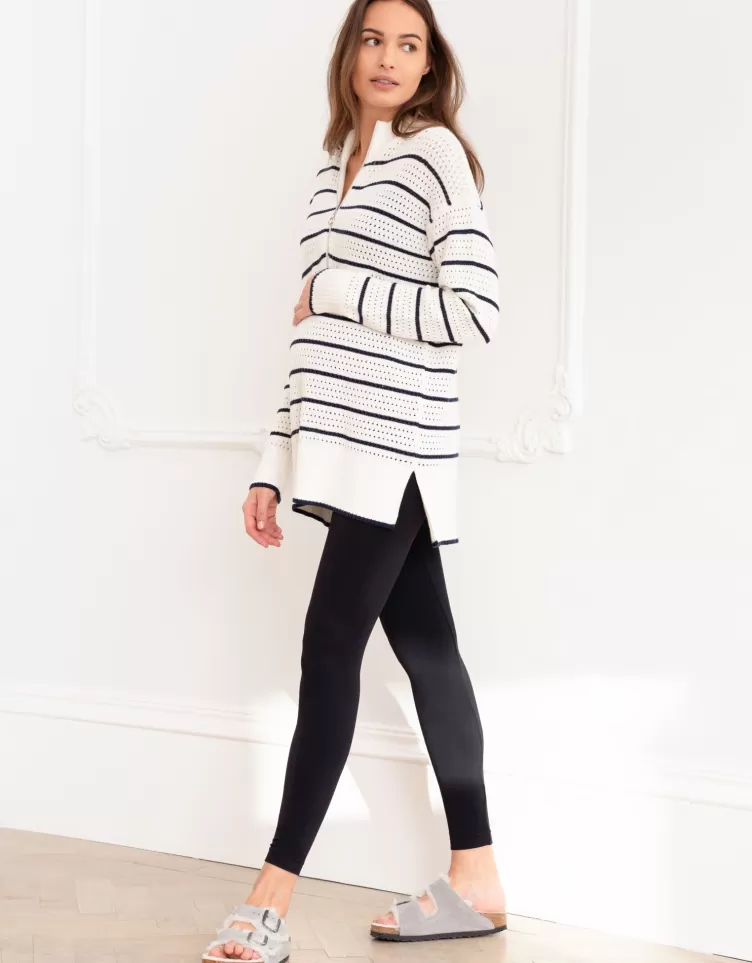 Seraphine All Nursing | Hoodies & Tops*Textured Stripe Cotton Maternity & Nursing Jumper |