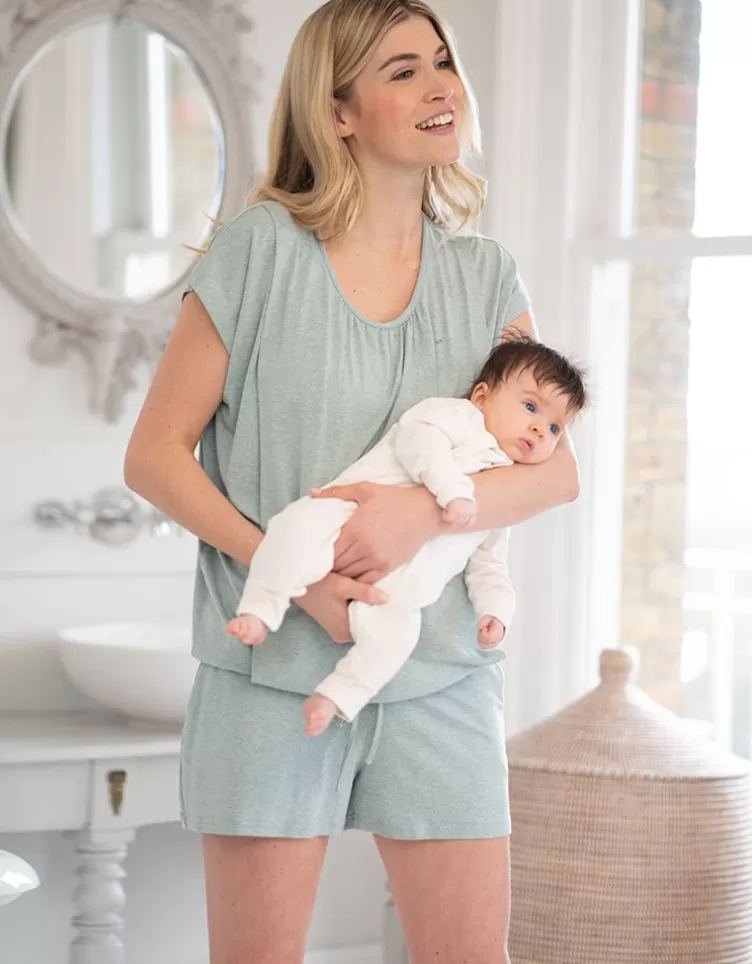 Seraphine All Nursing | Hoodies & Tops*Ultra-Soft Maternity & Nursing Short Pyjamas |