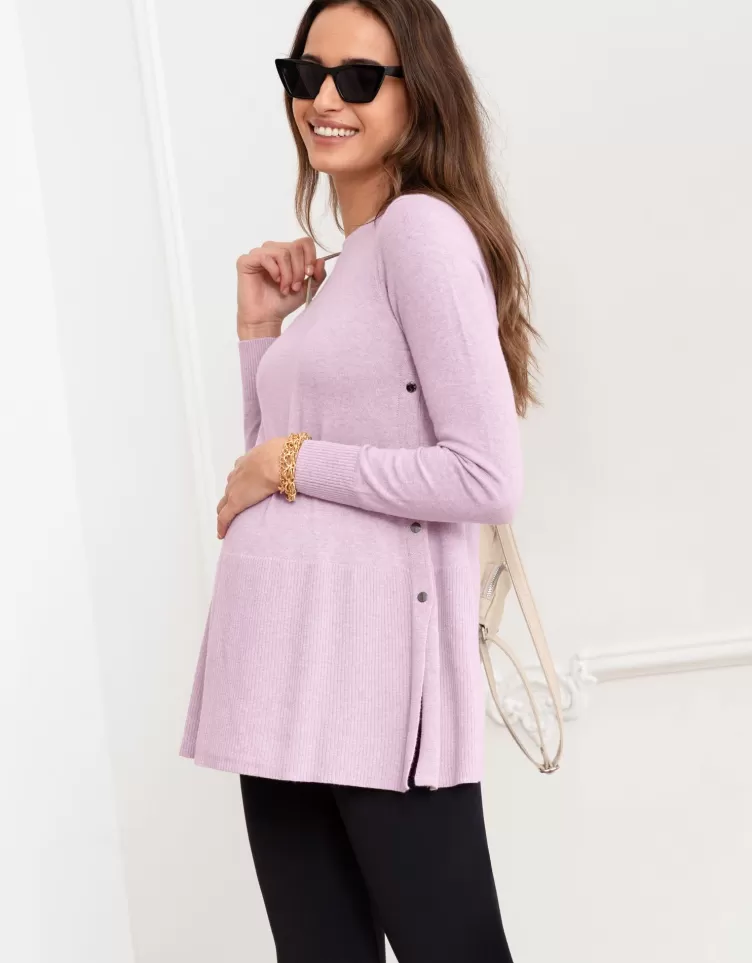 Seraphine All Nursing | Tops*Wool-Cotton Blend Peplum Maternity & Nursing Jumper |